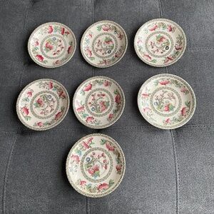 EUC Indian Tree Pattern by Johnson Brothers England Saucers (7)